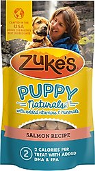 Zuke's Puppy Naturals Salmon Recipe Soft & Chewy Training Dog Treats, 3-oz pouch