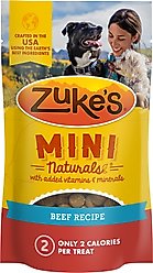 Zuke's Mini Naturals Beef Recipe Dog Treats, 3-oz pouch