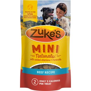 Zuke's Mini Naturals Beef Recipe Dog Treats, 3-oz pouch