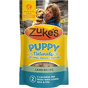 Zuke's Puppy Naturals Lamb Recipe Soft & Chewy Training Dog Treats, 3-oz pouch