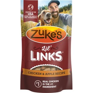 Zuke's Lil' Links Chicken & Apple Recipe Gluten-Free Soft & Chewy Dog Treats, 3-oz pouch