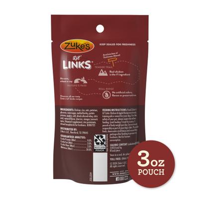 Show full view: Zuke's Lil' Links Chicken & Apple Recipe Gluten-Free Soft & Chewy Dog Treats, 3-oz pouch slide 3 of 14