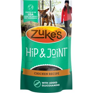 Zuke's Hip & Joint Chicken Recipe Soft & Chewy Dog Treats, 3-oz pouch