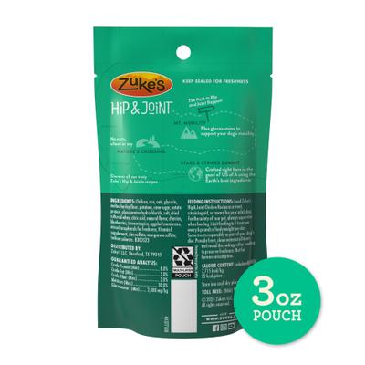 Show full view: Zuke's Hip & Joint Chicken Recipe Soft & Chewy Dog Treats, 3-oz pouch slide 3 of 13