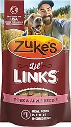 Zuke's Lil' Links Pork & Apple Recipe Gluten-Free Adult Soft & Chewy Dog Treats, 3-oz pouch