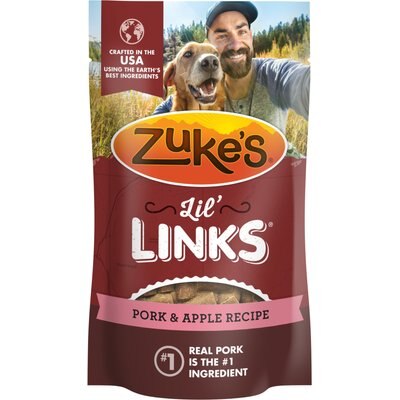 Zuke's Zuke's Lil’ Links Pork & Apple Recipe Pet Treats for Dogs, 3-oz pouch