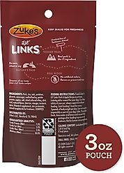 Zuke's Lil' Links Pork & Apple Recipe Gluten-Free Adult Soft & Chewy Dog Treats, 3-oz pouch slide 2 of 8