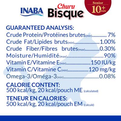 Show full view: Inaba Churu for Senior 10+ Tuna & Salmon Bisque Lickable Cat Treats, 1.4-oz pouch, 12 count slide 8 of 10