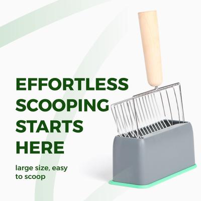 Show full view: PACO & PEPPER Cat Litter Scoop with Base Holder, 11-in slide 4 of 5