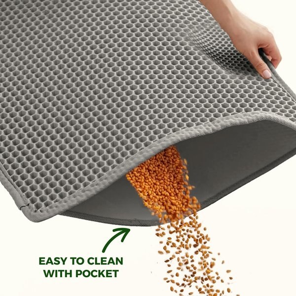 PACO & PEPPER Cat Litter Mat, 36 x 24-in, Gray