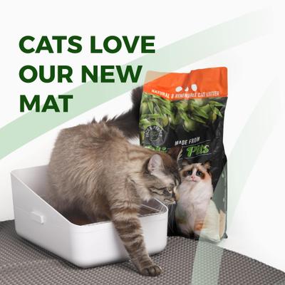 Show full view: PACO & PEPPER Cat Litter Mat, 36 x 24-in, Gray slide 4 of 6