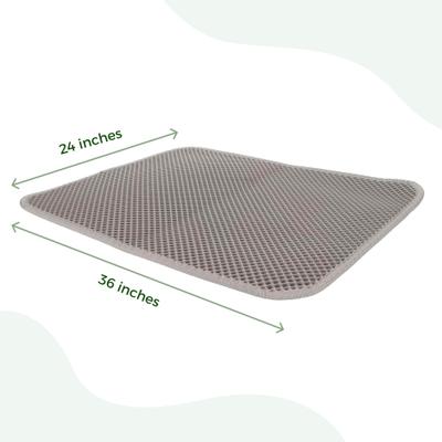 Show full view: PACO & PEPPER Cat Litter Mat, 36 x 24-in, Gray slide 2 of 6