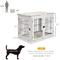 Show in main carousel: Cesicia Wooden End Table with Two Opening Sides & Lockable Door Dog Crate, White slide 6 of 6