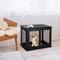 Show in main carousel: jansno Two Opening Sides Lockable Door Cage End Table Dog Crate, Black slide 1 of 7