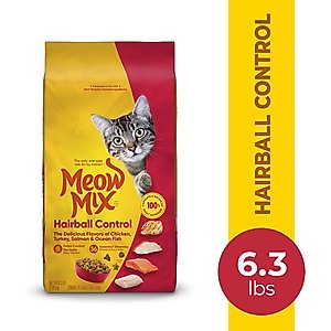 Meow Mix Hairball Control Dry Cat Food, 6.3-lb bag