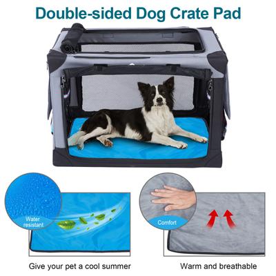 Show full view: Ownpets 3-Door Collapsible Dog Crate, X-Large, Grey slide 3 of 7