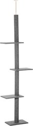 AOSTIRMOTOR Sisal Scratching Post 89.75-in Floor to Ceiling Cat Tree, Gray