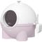 Show in main carousel: jansno Leaking Sand Pedal, Top Handle Hooded Cat Litter Box with Lid, Light Pink slide 8 of 8