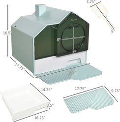 jansno Odor Control Hooded Cat Litter Box, Light Blue slide 2 of 8