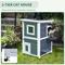 Show in main carousel: PawHut 2-Story Outdoor Cat House with Escape Door, Dark Gray slide 5 of 10