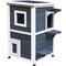 Show in main carousel: PawHut 2-Story Outdoor Cat House with Escape Door, Dark Gray slide 1 of 10