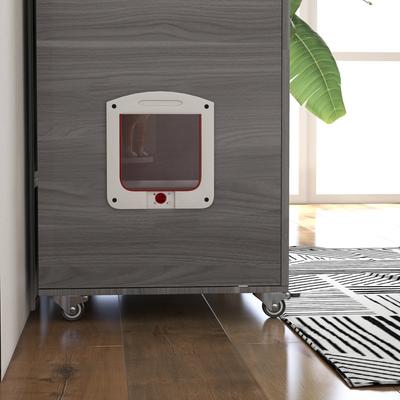 Show full view: jansno Indooor Cat House with Wheels, Gray slide 6 of 6