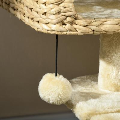 Show full view: jansno Indoor 38-in Tower Cat Tree with Scratching Posts, Ramp & Condo, Beige slide 4 of 8