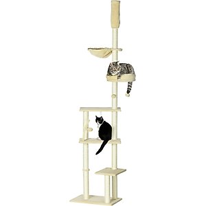 Yaheetech 2-Level 23.5-in Plush Cat Tree & Condo