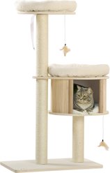 jansno Natural 3-Level 46.5-in Cat Tree & Condo with Sisal Scratching Post, Natural