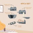 Show in main carousel: jansno Climbing 4 Pieces Cat Wall Shelves with Hammock, Gray slide 3 of 7