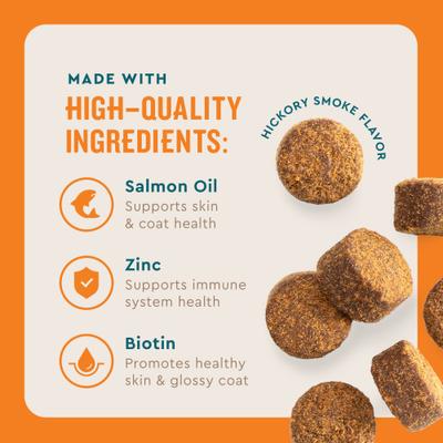 Show full view: VetIQ Skin & Coat Soft Chew Supplement for Dogs, 60 Count slide 4 of 10