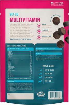 Show full view: VetIQ Hickory Smoke Flavor Soft Chew Multivitamin for Dogs, 60 count slide 9 of 12
