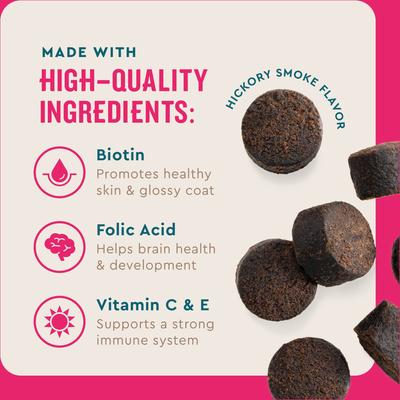 Show full view: VetIQ Hickory Smoke Flavor Soft Chew Multivitamin for Dogs, 60 count slide 5 of 12