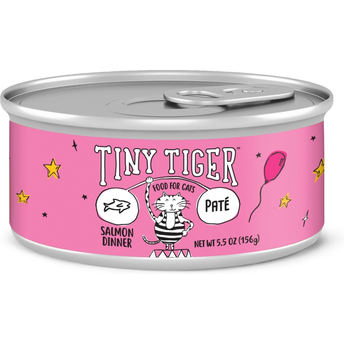 Tiny Tiger Pate Salmon Dinner Canned Cat Food, 5.5-oz can, case of 24