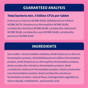 Nutramax Proviable Probiotics Daily Digestive Health Chewable Tablet Supplement for Dogs, 60 count