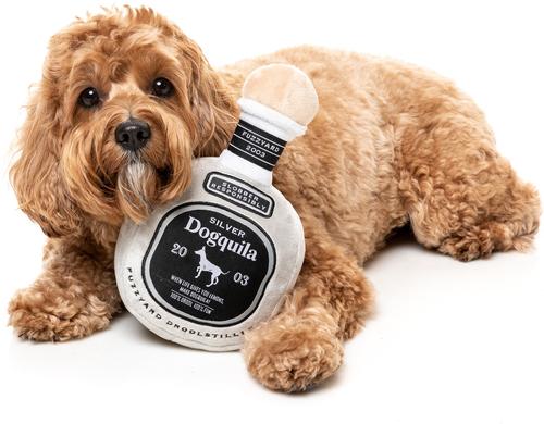 Show full view: FuzzYard Silver Dogquila Squeaky Plush Dog Toy slide 3 of 5