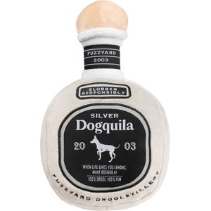 FuzzYard Silver Dogquila Squeaky Plush Dog Toy