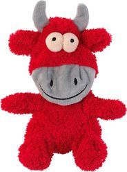FuzzYard Flat Out Nasties Jordan The Bull Squeaky Stuffing-Free Plush Dog Toy