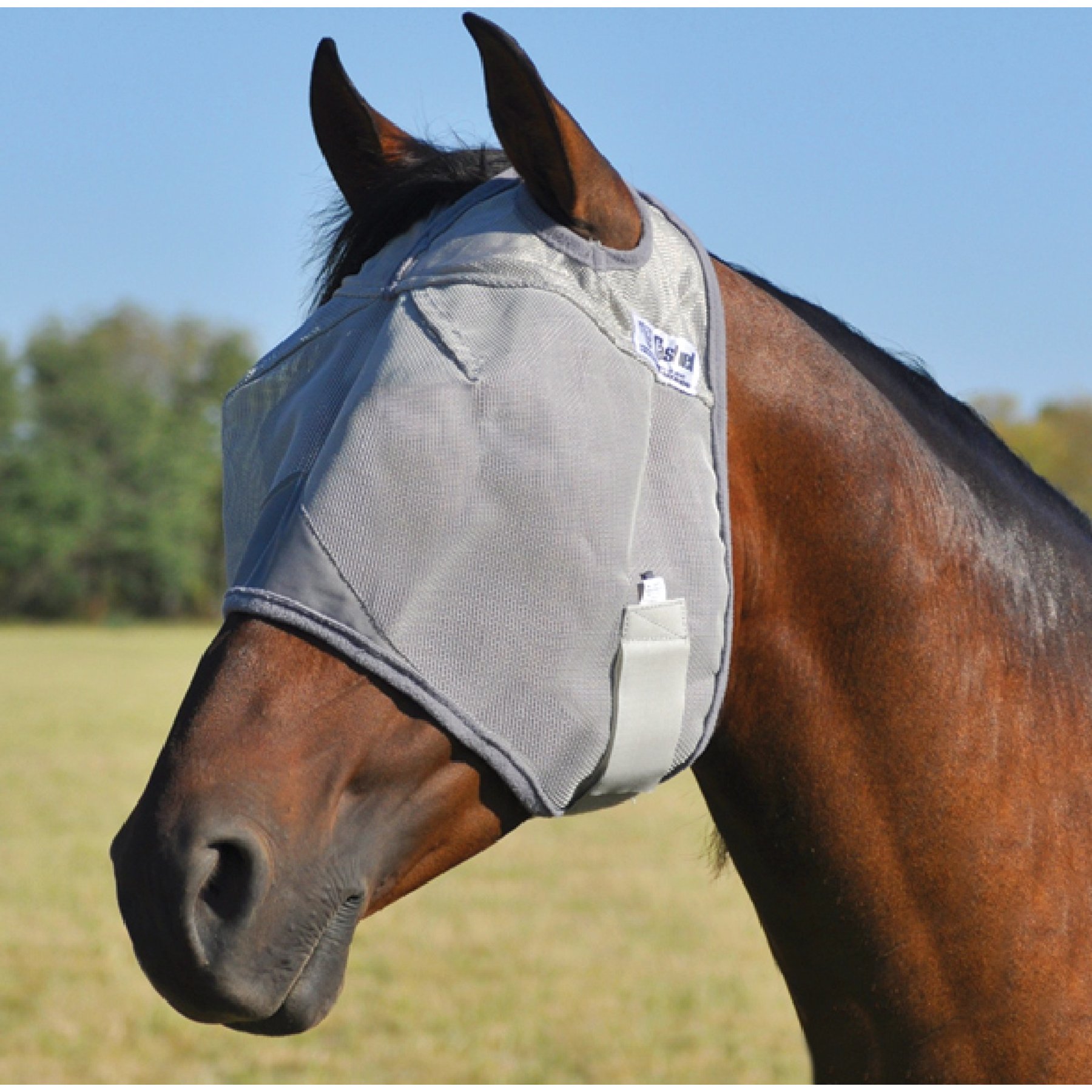Cashel Crusader Horse Fly Mask, Grey, Horse