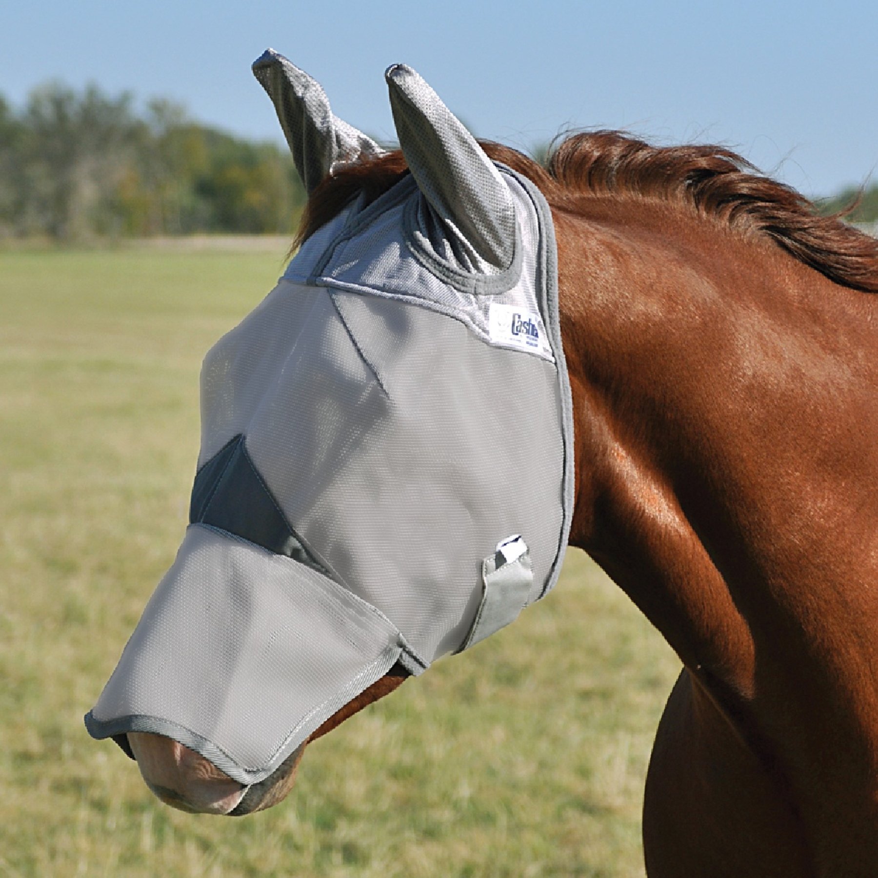 Cashel Crusader Horse Fly Mask with Long Nose & Ears, Warmblood
