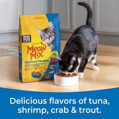 Show full view: Meow Mix Seafood Medley Dry Cat Food, 3.15-lb bag slide 6 of 11