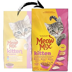 Meow Mix Kitten Li'l Nibbles Dry Cat Food, 3.15-lb bag