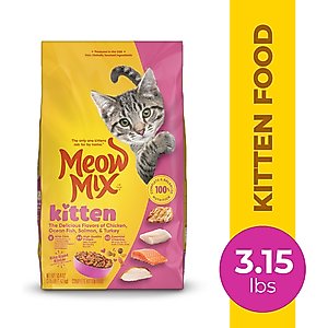 Meow Mix Kitten Li'l Nibbles Dry Cat Food, 3.15-lb bag