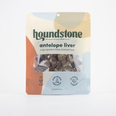 Show full view: Houndstone Antelope Liver Freeze-Dried Dog Treats, 2-oz bag slide 3 of 6