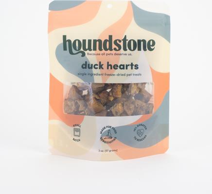 Show full view: Houndstone Duck Hearts Freeze-Dried Dog Treats, 2-oz bag slide 3 of 6