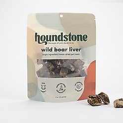 Houndstone Wild Boar Liver Freeze-Dried Dog Treats, 2-oz bag slide 1 of 4