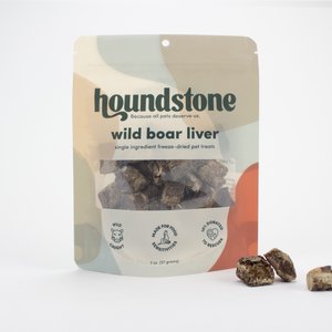 Houndstone Wild Boar Liver Freeze-Dried Dog Treats, 2-oz bag