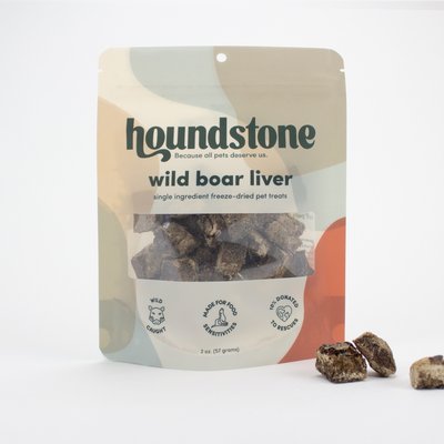 Houndstone Houndstone Wild Boar Liver Freeze-Dried Dog Treats, 2-oz bag