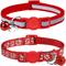 Show in main carousel: SunGrow Nylon Printed Reflective with Bell Cat Collar, Red, Small, 7.5-in neck, 3/8-in wide, 2 count slide 2 of 3