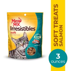 Meow Mix Irresistibles Soft Salmon Cat Treats, 3-oz bag